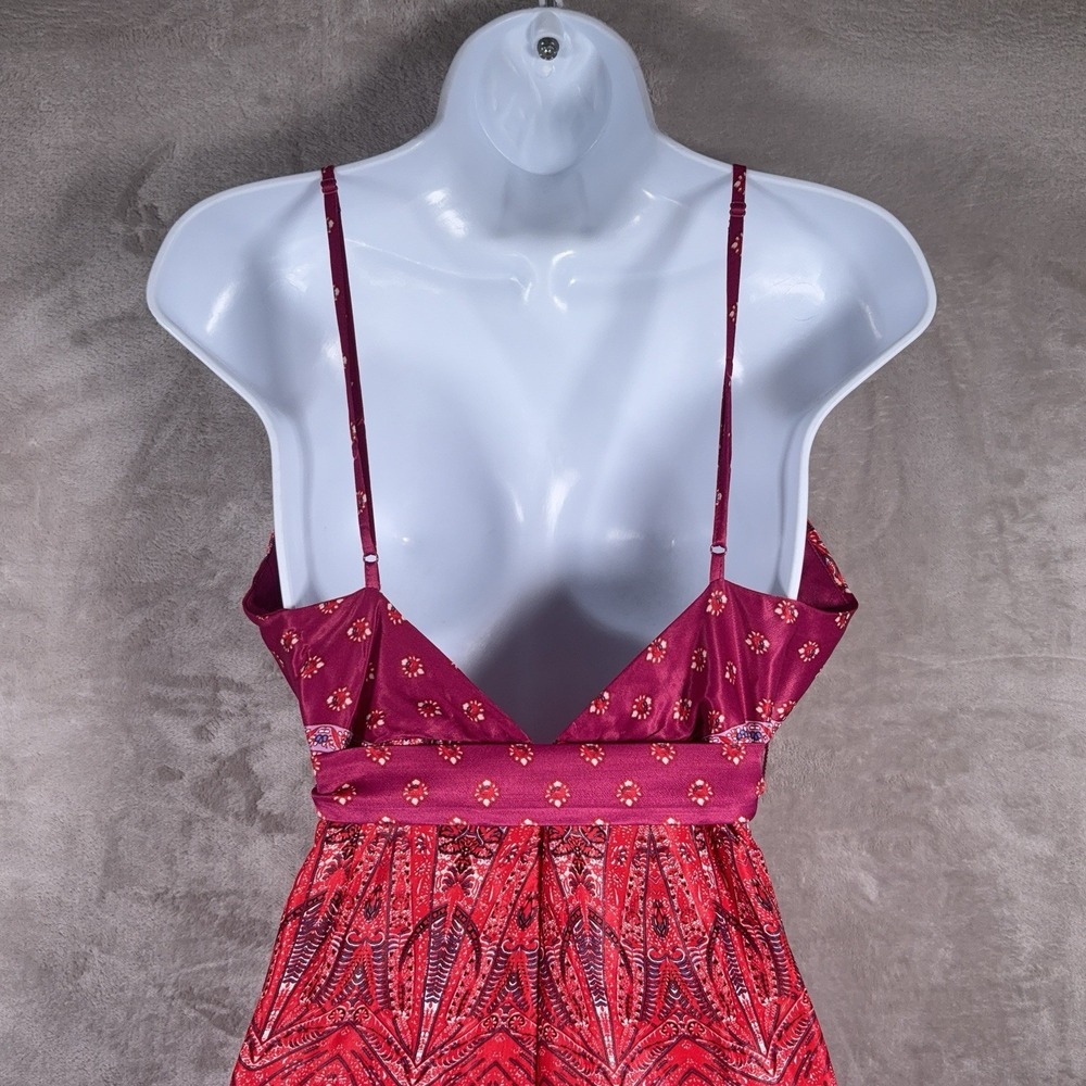 Free People Cabbage Rose Jumpsuit Womens Size 2 Multicolor Boho Paisley - Picture 5 of 8